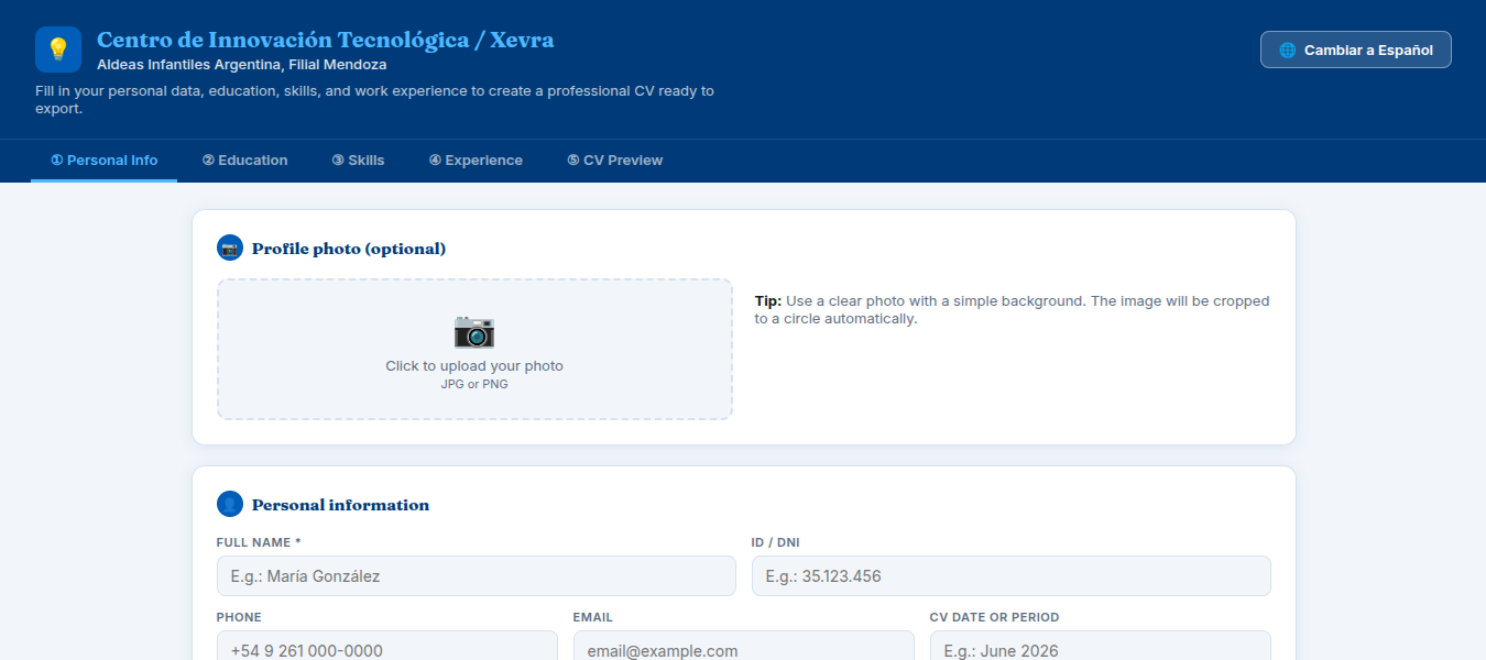 Start screenshot
